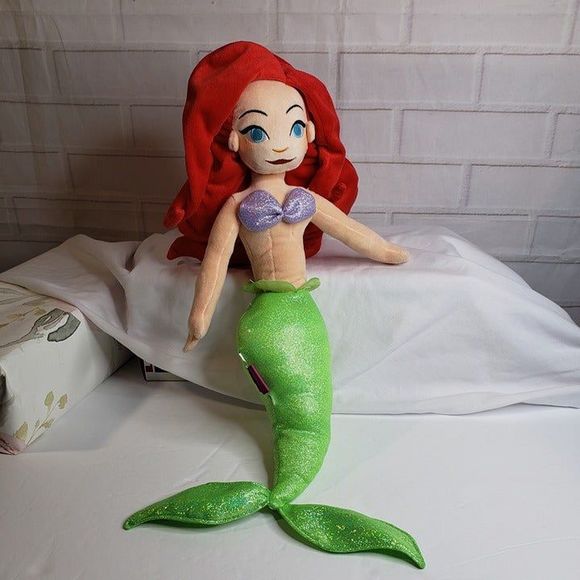 RARE Disney Princess Little Mermaid Plush Doll 20" Big Blue Eyes Stuffed Soft - Picture 3 of 10